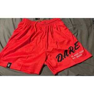 NWT Lost Files D.A.R.E. Mesh Shorts Red Size Large Streetwear 2023